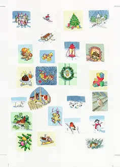 Insert Prints: Advent Calendar - Inner by Ben Blathwayt - to match Image 10718558 (A snowy Farmyard Advent Calendar)
