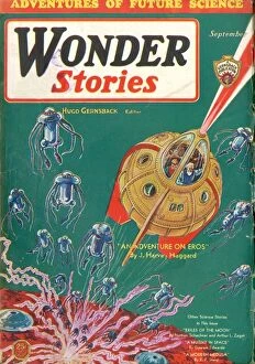 Sci Fi Magazine covers Collection: Adventure of Eros, Wonder Stories Scifi Magazine Cover