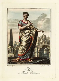 Maintenance Prints: Aedile in toga, tunic and sandals, ancient Rome
