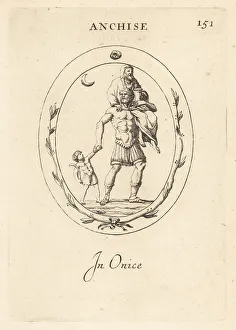 Troy Prints: Aeneas carrying his father Anchises out of Troy