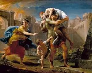 Aeneas Gallery: Aeneas and His Family Fleeing Troy