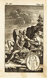 Roman Myth Prints: Aeolus or Aiolus, Greek god of the winds