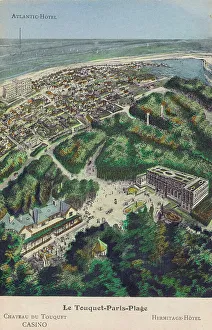 Touquet Prints: An aerial artists view of Le Touquet-Paris-Plage, 1920s