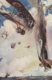 Corps Prints: Aerial attack, WWI by Cyrus Cuneo