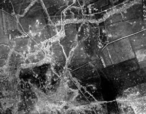 Aerial observation photo, Western Front, France, WW1