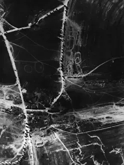 Verdun Prints: Aerial photograph, Battle of Verdun, France, WW1