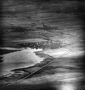 Chaussee Prints: Aerial photograph of La Chaussee, France, WW1