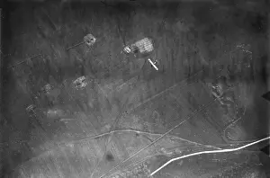 Haye Prints: Aerial photograph of La Grange en Haye, France, WW1