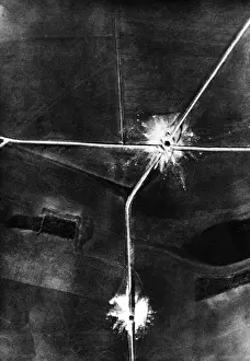 Aerial photograph of Noyon, France, WW1