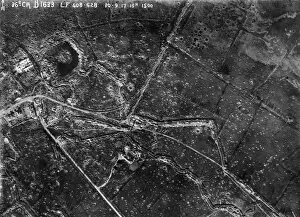 Images Dated 23rd August 2011: Aerial photograph of shell holes, Ypres, Belgium, WW1