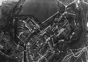 Verdun Prints: Aerial photograph of Verdun, France, during WW1