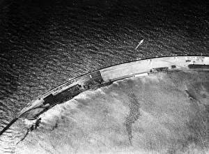 Aerial photograph of Zeebrugge, Belgium, during WW1