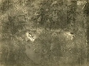 Aerial photograph of Zonnebeke, Belgium, WW1