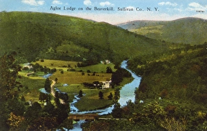 Images Dated 27th March 2017: Aerial view, Agloe Lodge, Sullivan County, NY State, USA