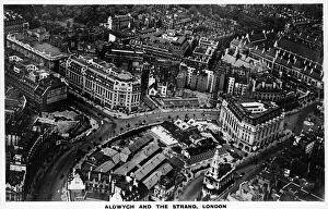 Aerial view of the Aldwych and the Strand, London