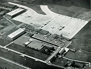Aerial view of Amsterdam Airport, Netherlands