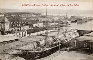 Galician Collection: Aerial view of the Arsenal, Ferrol, Galicia, Spain