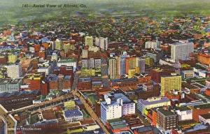 Atlanta Prints: Aerial view of Atlanta, Georgia, USA