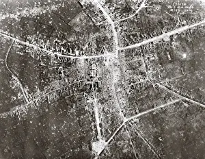 Aerial view, Bailleul, Nord, Northern France, WW1