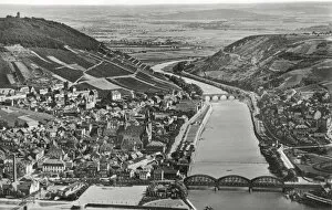 Images Dated 21st March 2016: Aerial view of Bingen am Rhein, Germany