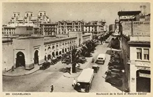 Boulevard Prints: Aerial view of Boulevard de la Gare, Casablanca, Morocco