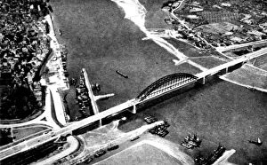 Holland Gallery: Aerial View of the bridge at Nijmegen, Holland; Second World