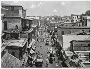 Images Dated 21st July 2021: Aerial view of Burra Bazaar (Burrabazar), Calcutta (Kolkata), India