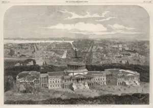 Aerial view of the Capitol, Washington, 1861