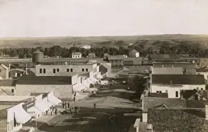 Commissioner Prints: Aerial view of Center Street, Philip, South Dakota, USA