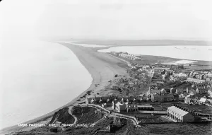 Aerial View of Chesil Beach and Portland
