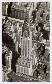 Chrysler Prints: Aerial View of the Chrysler Building - New York City, USA