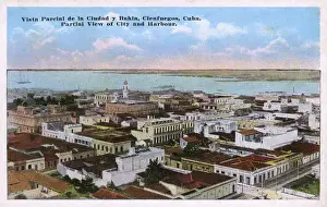 Aerial view of city and bay, Cienfuegos, Cuba
