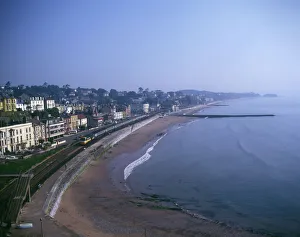 Hotels Collection: Aerial view of the coast at Dawlish, Devon
