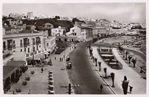 Garage Gallery: Aerial view of the coast road, Tangier, Morocco