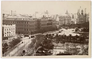 Columbus Prints: Aerial view of Columbus Park (Parque Colon)