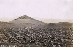 Cripple Prints: Aerial view of Cripple Creek, Colorado, USA