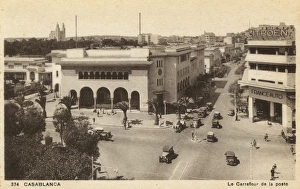 Images Dated 2nd June 2017: Aerial view of crossroads, Casablanca, Morocco