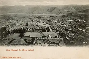 Peru Prints: Aerial view of Cusco, Peru, South America