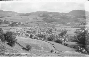 Gwynedd Prints: Aerial View of Dolgellau