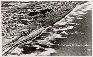 Images Dated 31st July 2018: Aerial View of Durban Beach, South Africa