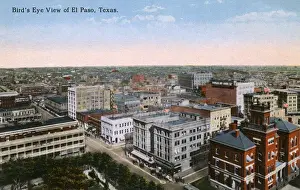 Aerial view of El Paso, Texas, USA