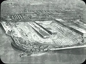 Bootle Prints: Aerial view of Gladstone Dock, Bootle