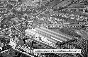 Images Dated 17th August 2017: Aerial view, Golders Green and Station, NW London