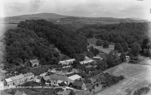 Fishguard Prints: Aerial View of Gwaun Valley, Fishguard