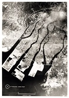 Aiming Prints: Aerial view of Hiroshima city 1945 Japan