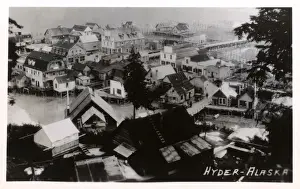 Hyder Prints: Aerial view of Hyder, Alaska, USA
