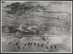 Ordered Gallery: Aerial view of the initial landings, taken from low-flying R