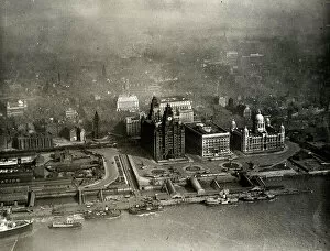 Aerial view, landing stage, Liverpool
