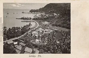 Images Dated 18th October 2019: Aerial view of Levuka, Ovalau, Fiji, South Pacific