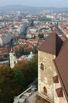 Images Dated 9th October 2007: Aerial view of Ljubljana, Slovenia